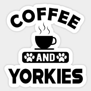 Yorkie Dog - Coffee and yorkies Sticker